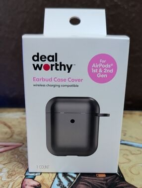 Dealworthy Black Earbud Case Cover for AirPods 1st & 2nd Gen